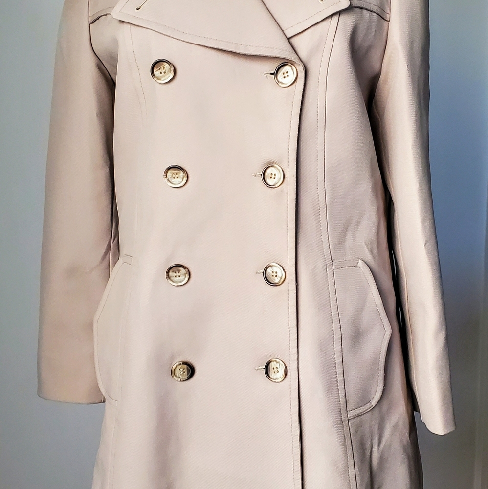 Double Breasted Trench Coat - Clipper Mist